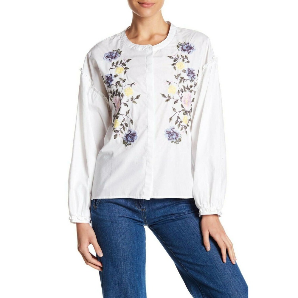 Sanctuary Spring Danni Embroidered Button-Down Top